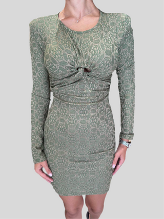 Еластична Зелена Рокля