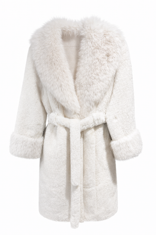 Дамско пухено палто Lavender Glam – Luxury Faux Fur Style S М L Beige