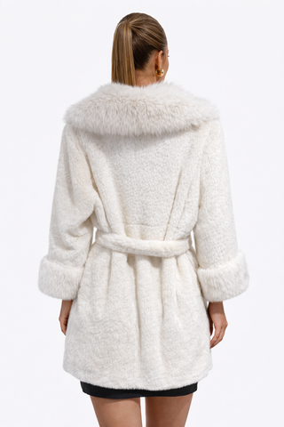 Дамско пухено палто Lavender Glam – Luxury Faux Fur Style
