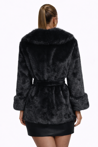 Дамско пухено палто Lavender Glam – Luxury Faux Fur Style