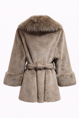 Дамско пухено палто Lavender Glam – Luxury Faux Fur Style