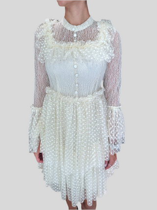 Дантелена Бяла Рокля