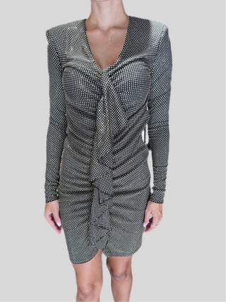 Черна Рокля със Златни Камнъни